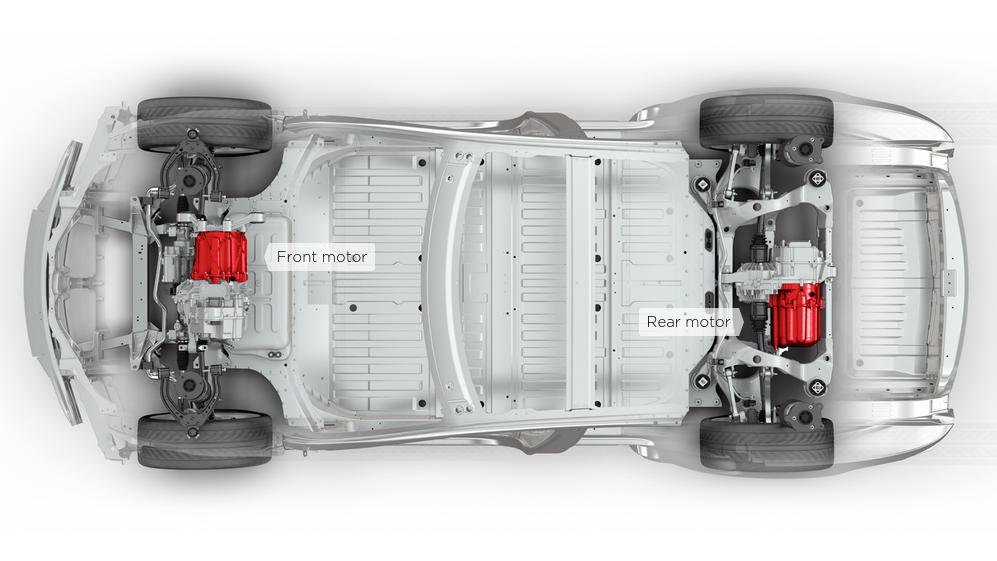 электромоторы Tesla Model S 70D